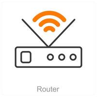 Router and wifi icon concept vector