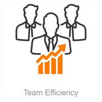 equipo eficiencia y trabajo en equipo icono concepto vector