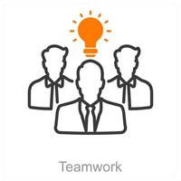 Teamwork and unity icon concept vector