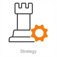estrategia y paln icono concepto vector