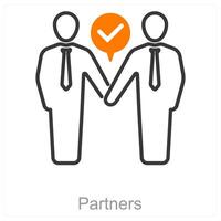 Partners and cooperation icon concept vector