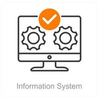 Information System and database icon concept vector