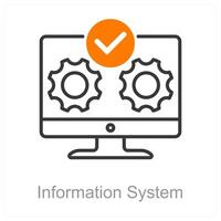 Information System and database icon concept vector