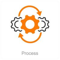 Process and progress icon concept vector