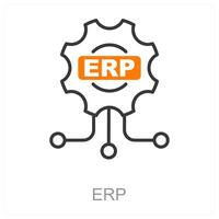 ERP and efficiency icon concept vector