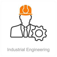 Industrial Engineering and factory icon concept vector