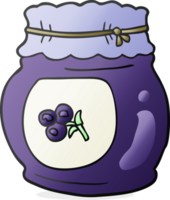 hand drawn cartoon blueberry jam png