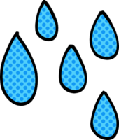 dessin animé doodle goutte de pluie png