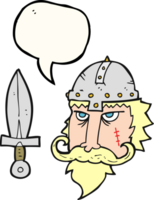 mão desenhado discurso bolha desenho animado viking Guerreiro png