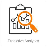 Predictive Analytics and data icon concept vector