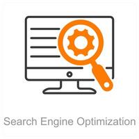 Search Engine Optimization and keyword icon concept vector