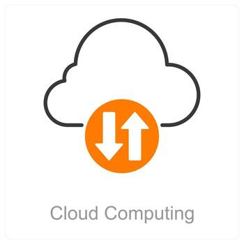 Cloud Computing and server icon concept vector
