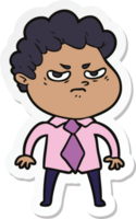 sticker of a cartoon angry man png