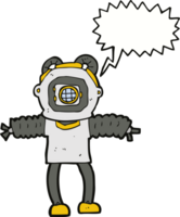 cartoon deep sea diver with speech bubble png