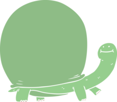 tortuga de dibujos animados de estilo de color plano png