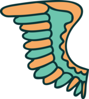 iconic tattoo style image of a wing png