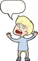 cartoon stressed boy with speech bubble png