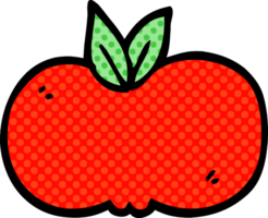 Cartoon-Doodle-Apfel png