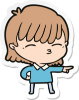 sticker of a cartoon woman png