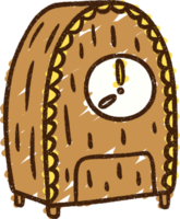 vieille horloge dessin à la craie png