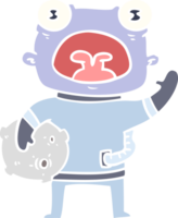 flat color style cartoon weird alien communicating png