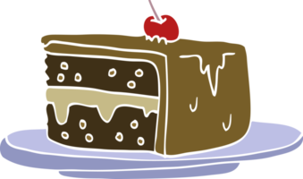 cartoon doodle slice of cake png