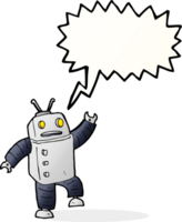 Cartoon-Roboter mit Sprechblase png