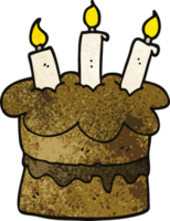 cartoon doodle chocolate cake png