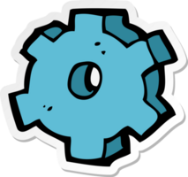 sticker of a cartoon cog symbol png