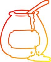 chaud pente ligne dessin de une mon chéri pot png