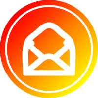 envelope letter circular icon with warm gradient finish png