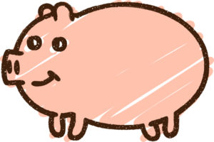 desenho de giz de porco png
