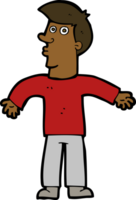 cartoon man shrugging shoulders png