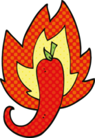 comic book style cartoon red hot chili png