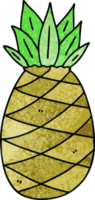 hand drawn quirky cartoon pineapple png
