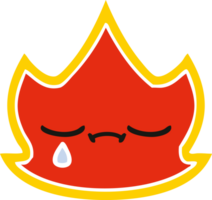 flat color retro cartoon of a fire png