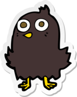 pegatina de un divertido pájaro de dibujos animados png