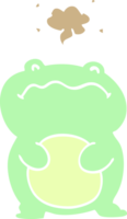 cartoon doodle frog png