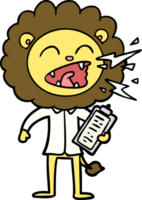 dessin animé, lion rugissant, docteur png