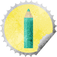 green coloring pencil graphic   illustration round sticker stamp png