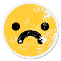 cercle de visage triste simple png