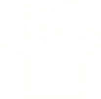 disegno di gesso dell'orso polare png