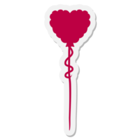 autocollant ballon saint valentin png