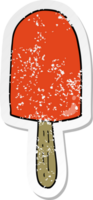 verontruste sticker van een cartoon lolly png