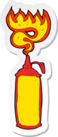 autocollant d'une sauce piquante de dessin animé png