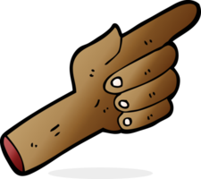 cartoon wijzende hand png