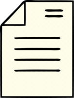 comic book style cartoon of a sheet of paper png