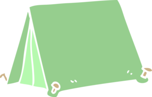 flat color illustration cartoon tent png