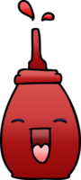 gradient shaded quirky cartoon happy red sauce png