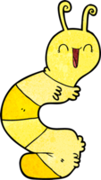 chenille heureuse de dessin animé png